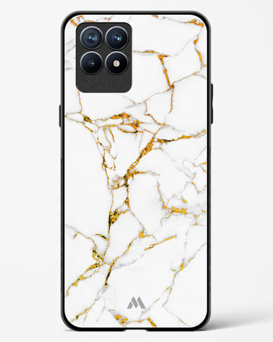 Calacatta White Marble Glass Case Phone Cover (Realme)