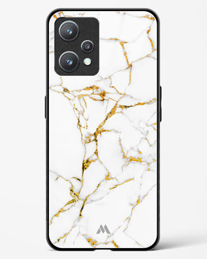 Calacatta White Marble Glass Case Phone Cover-(Realme)