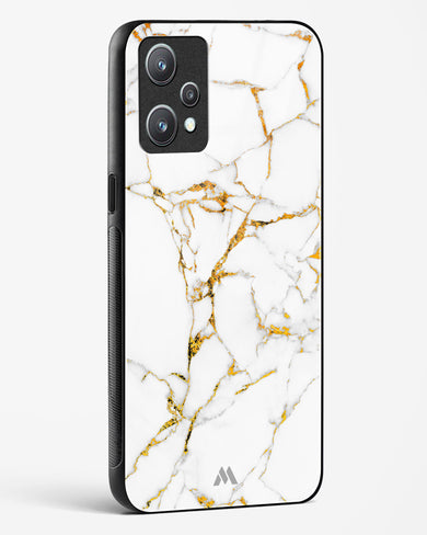 Calacatta White Marble Glass Case Phone Cover-(Realme)