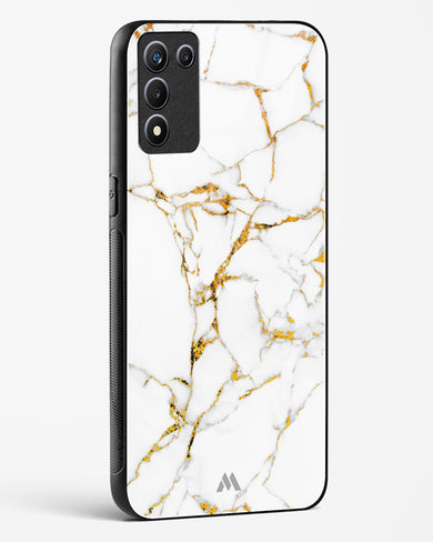 Calacatta White Marble Glass Case Phone Cover (Realme)