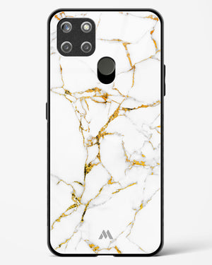 Calacatta White Marble Glass Case Phone Cover (Realme)