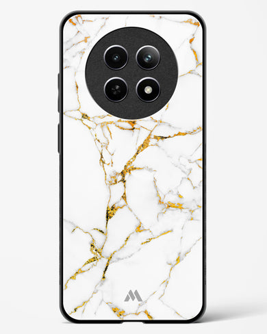 Calacatta White Marble Glass Case Phone Cover (Realme)