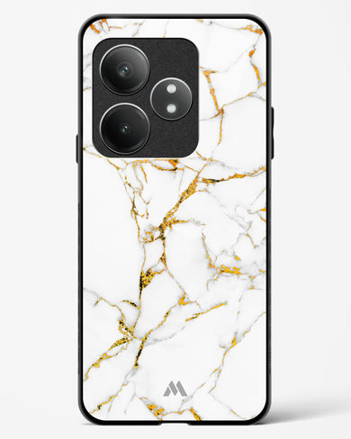 Calacatta White Marble Glass Case Phone Cover (Realme)