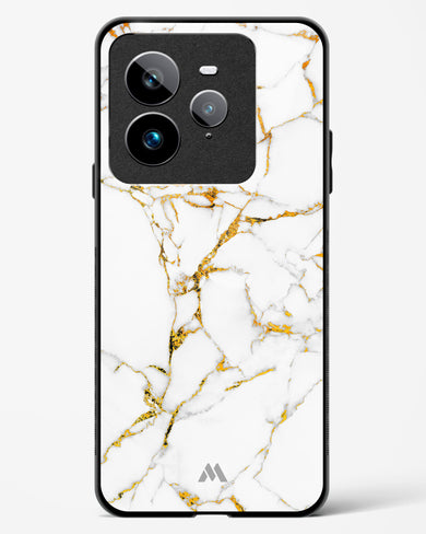 Calacatta White Marble Glass Case Phone Cover (Realme)