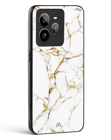 Calacatta White Marble Glass Case Phone Cover (Realme)