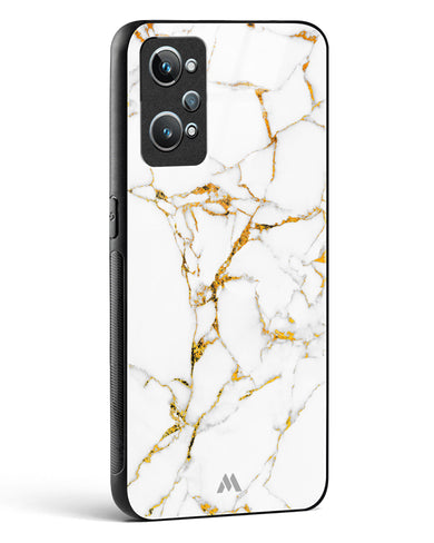 Calacatta White Marble Glass Case Phone Cover (Realme)