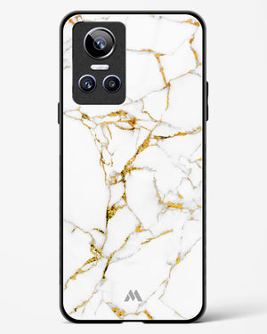 Calacatta White Marble Glass Case Phone Cover-(Realme)