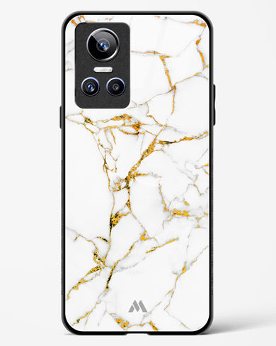 Calacatta White Marble Glass Case Phone Cover (Realme)