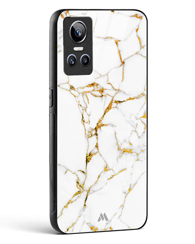 Calacatta White Marble Glass Case Phone Cover (Realme)