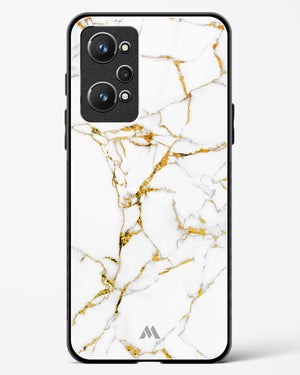 Calacatta White Marble Glass Case Phone Cover (Realme)