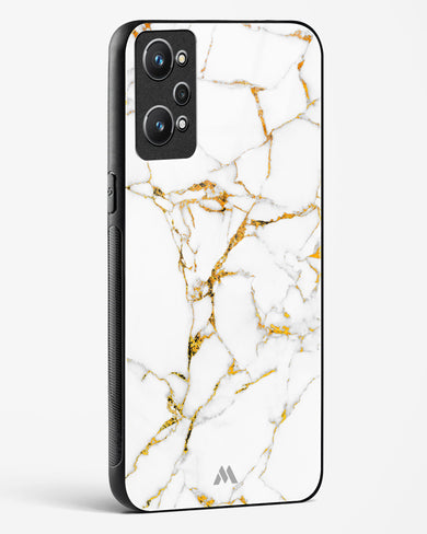 Calacatta White Marble Glass Case Phone Cover (Realme)