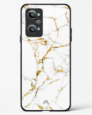 Calacatta White Marble Glass Case Phone Cover-(Realme)