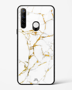 Calacatta White Marble Glass Case Phone Cover-(Realme)