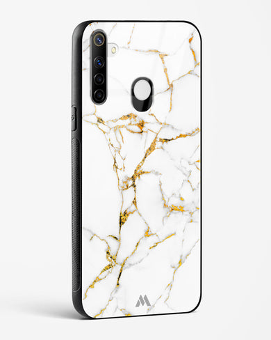 Calacatta White Marble Glass Case Phone Cover (Realme)