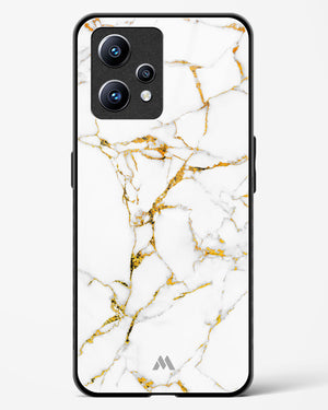 Calacatta White Marble Glass Case Phone Cover (Realme)