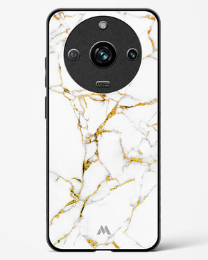 Calacatta White Marble Glass Case Phone Cover (Realme)