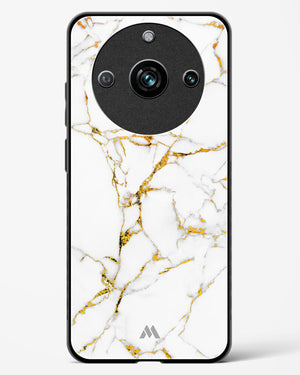 Calacatta White Marble Glass Case Phone Cover (Realme)