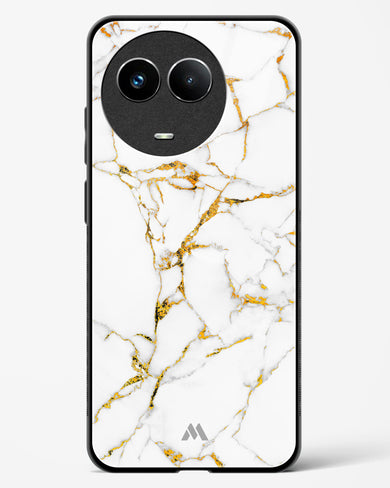 Calacatta White Marble Glass Case Phone Cover (Realme)