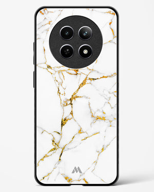 Calacatta White Marble Glass Case Phone Cover (Realme)