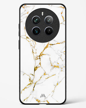 Calacatta White Marble Glass Case Phone Cover (Realme)
