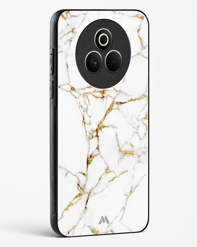 Calacatta White Marble Glass Case Phone Cover (Realme)