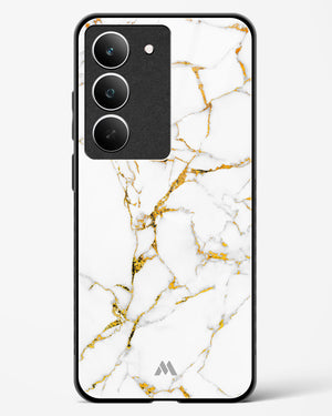 Calacatta White Marble Glass Case Phone Cover (Realme)