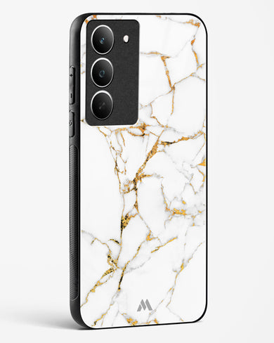 Calacatta White Marble Glass Case Phone Cover (Realme)
