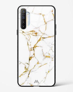 Calacatta White Marble Glass Case Phone Cover (Realme)