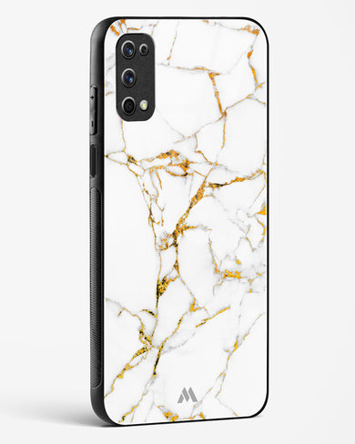 Calacatta White Marble Glass Case Phone Cover-(Realme)