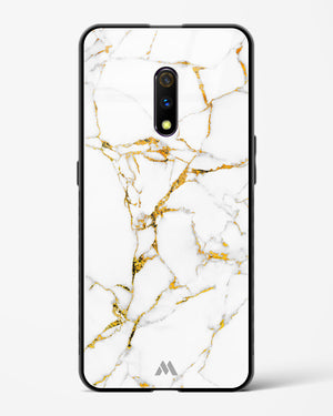 Calacatta White Marble Glass Case Phone Cover (Realme)