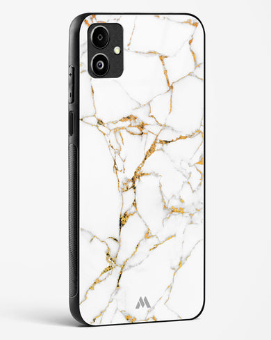 Calacatta White Marble Glass Case Phone Cover (Samsung)