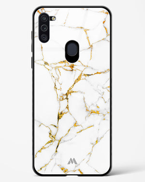 Calacatta White Marble Glass Case Phone Cover-(Samsung)