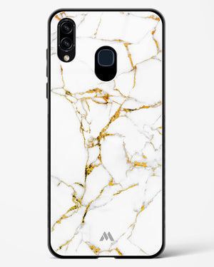 Calacatta White Marble Glass Case Phone Cover-(Samsung)