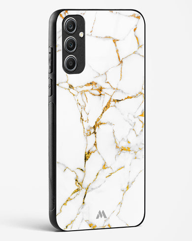 Calacatta White Marble Glass Case Phone Cover (Samsung)