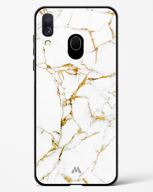 Calacatta White Marble Glass Case Phone Cover-(Samsung)