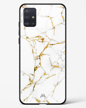 Calacatta White Marble Glass Case Phone Cover-(Samsung)