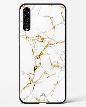 Calacatta White Marble Glass Case Phone Cover-(Samsung)