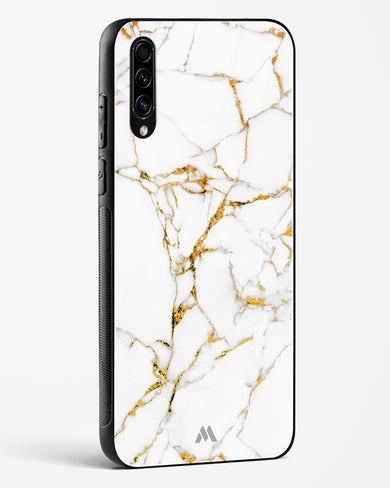 Calacatta White Marble Glass Case Phone Cover-(Samsung)