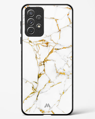 Calacatta White Marble Glass Case Phone Cover-(Samsung)