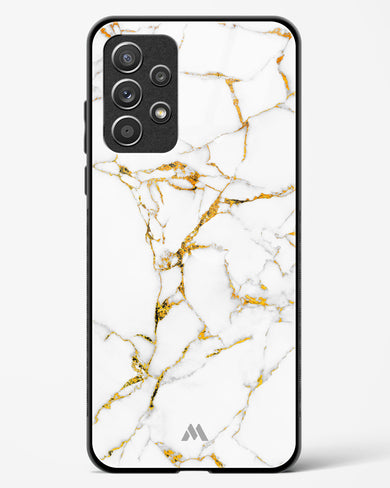 Calacatta White Marble Glass Case Phone Cover-(Samsung)