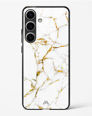 Calacatta White Marble Glass Case Phone Cover-(Samsung)