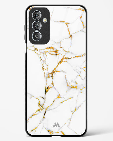 Calacatta White Marble Glass Case Phone Cover-(Samsung)