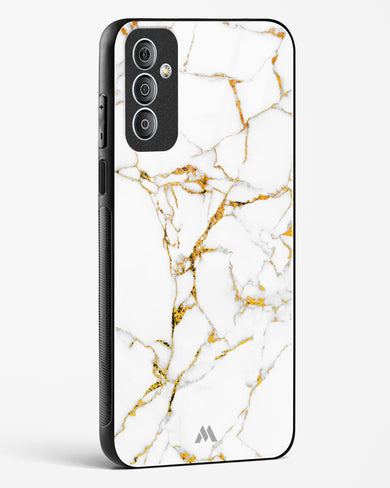 Calacatta White Marble Glass Case Phone Cover-(Samsung)