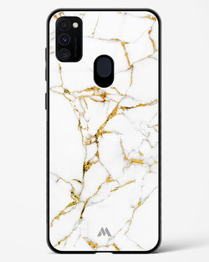 Calacatta White Marble Glass Case Phone Cover (Samsung)