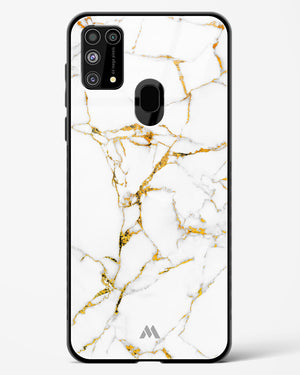 Calacatta White Marble Glass Case Phone Cover-(Samsung)