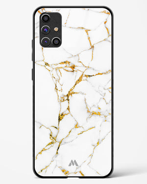 Calacatta White Marble Glass Case Phone Cover-(Samsung)