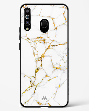 Calacatta White Marble Glass Case Phone Cover-(Samsung)