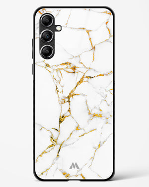 Calacatta White Marble Glass Case Phone Cover-(Samsung)