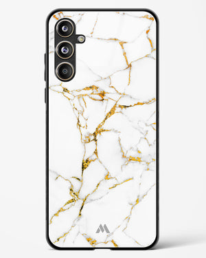 Calacatta White Marble Glass Case Phone Cover (Samsung)