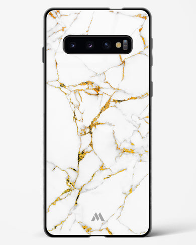 Calacatta White Marble Glass Case Phone Cover-(Samsung)